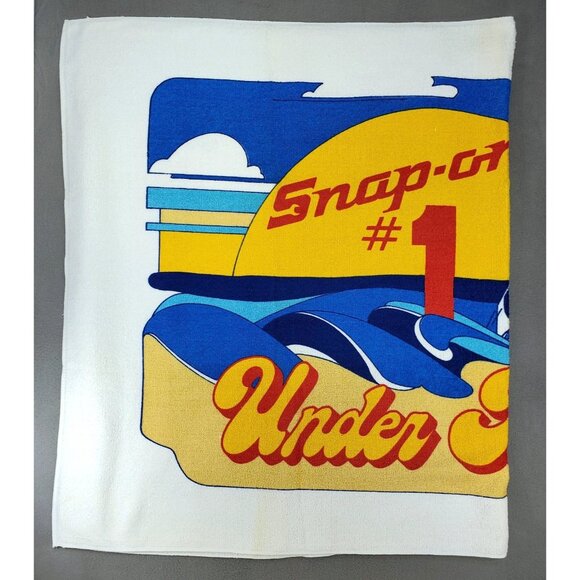 Vintage SNAP ON TOOLS Beach Towel #1 Under The Sun Van Sunset Garage Wall Art - Picture 1 of 6